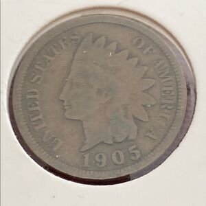 Antique 1905 Indian Head One Cent Coin
